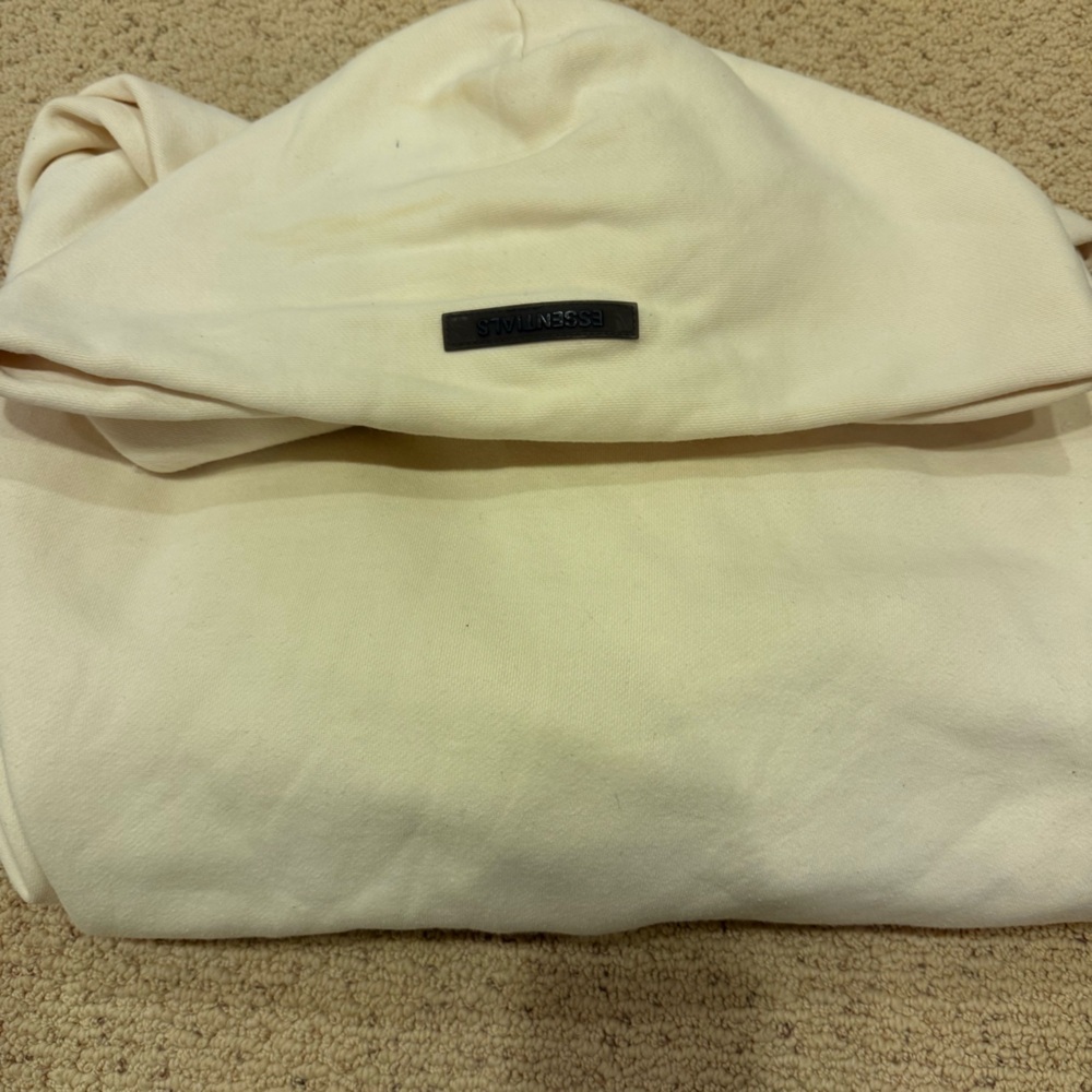 Fear of God Essentials Beige Hoodie